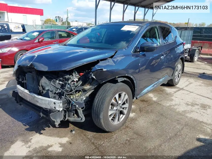 5N1AZ2MH6HN173103 2017 Nissan Murano S
