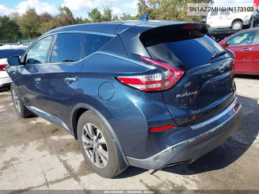 5N1AZ2MH6HN173103 2017 Nissan Murano S