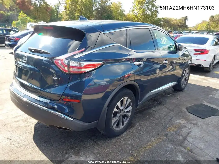 5N1AZ2MH6HN173103 2017 Nissan Murano S