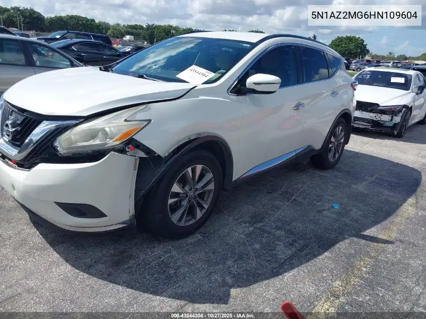 5N1AZ2MG6HN109604 2017 Nissan Murano Platinum/S/Sl/Sv