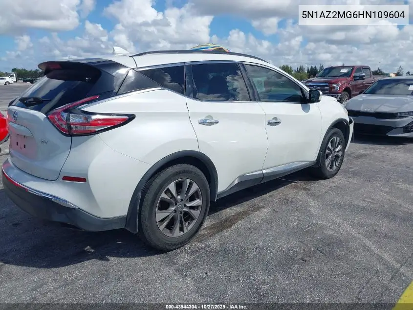 5N1AZ2MG6HN109604 2017 Nissan Murano Platinum/S/Sl/Sv