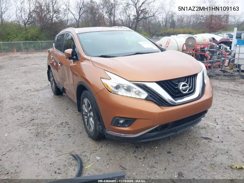 5N1AZ2MH1HN109163 2017 Nissan Murano Sl