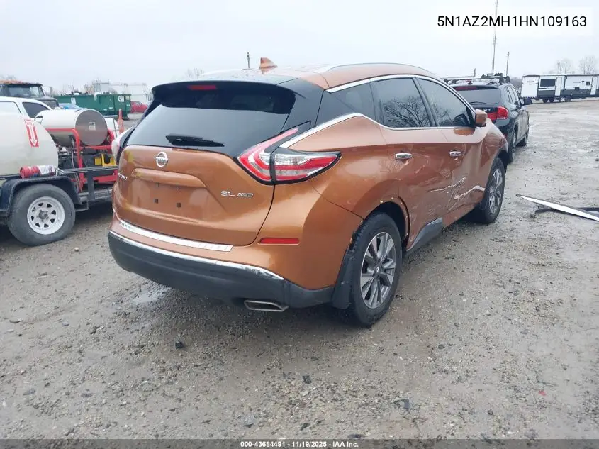 5N1AZ2MH1HN109163 2017 Nissan Murano Sl