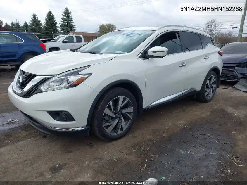 5N1AZ2MH5HN152288 2017 Nissan Murano Platinum