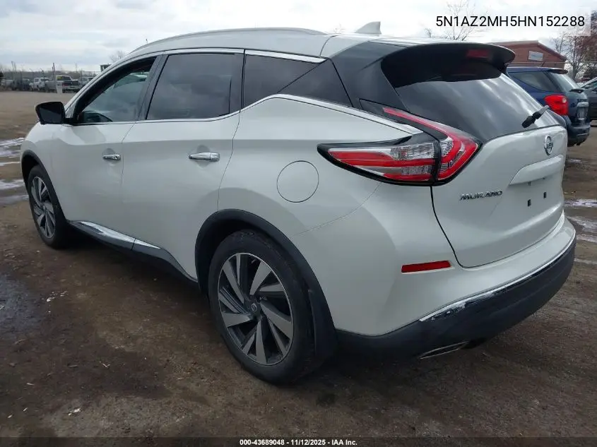 5N1AZ2MH5HN152288 2017 Nissan Murano Platinum