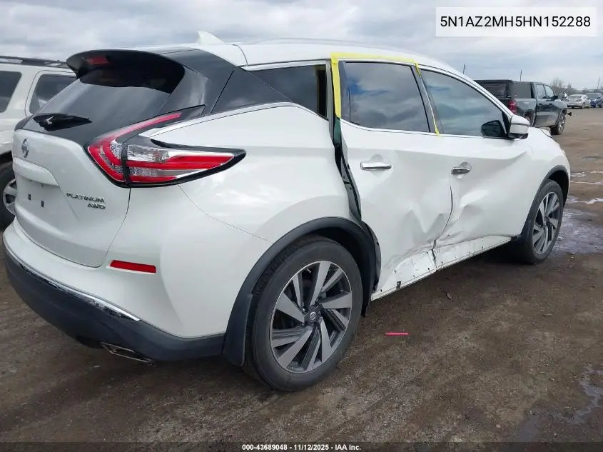 5N1AZ2MH5HN152288 2017 Nissan Murano Platinum