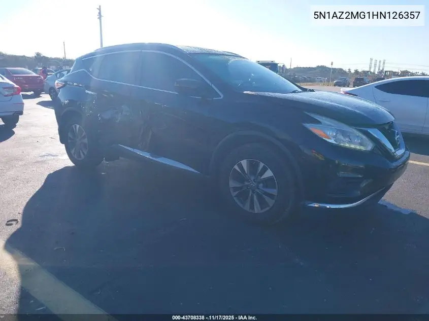 5N1AZ2MG1HN126357 2017 Nissan Murano Sl