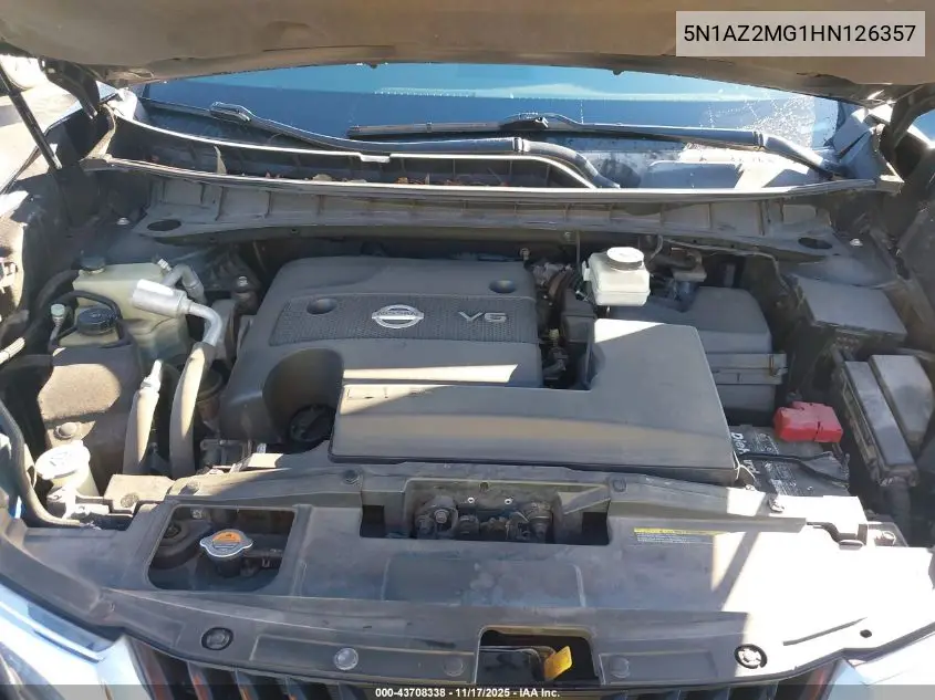 5N1AZ2MG1HN126357 2017 Nissan Murano Sl