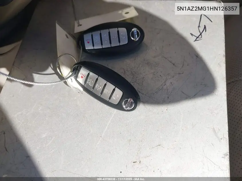 5N1AZ2MG1HN126357 2017 Nissan Murano Sl