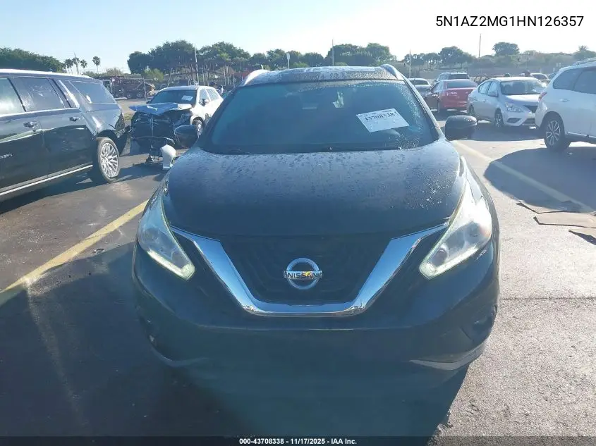 5N1AZ2MG1HN126357 2017 Nissan Murano Sl