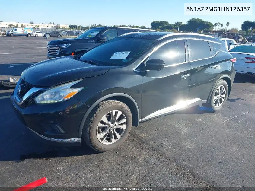 5N1AZ2MG1HN126357 2017 Nissan Murano Sl