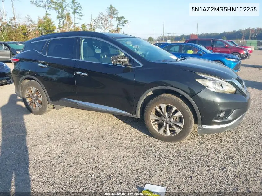 5N1AZ2MG5HN102255 2017 Nissan Murano Platinum/S/Sl/Sv