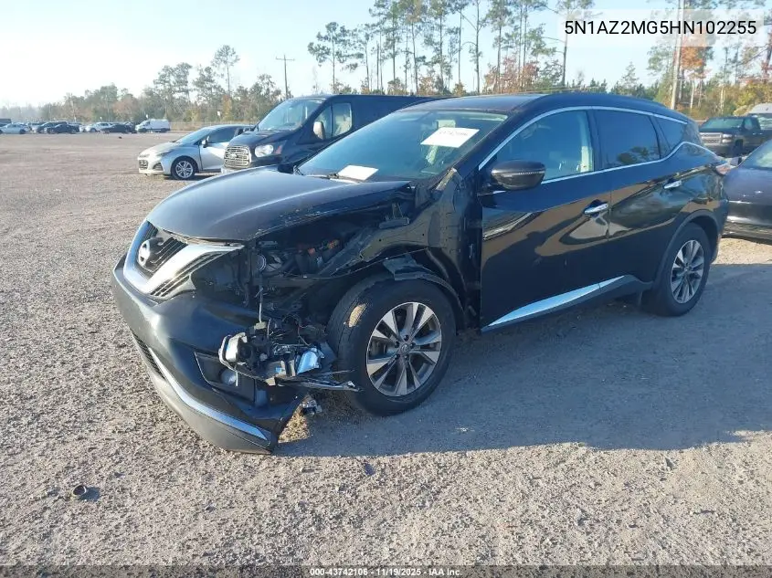 5N1AZ2MG5HN102255 2017 Nissan Murano Platinum/S/Sl/Sv