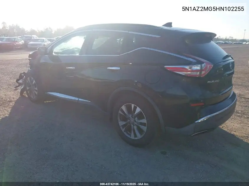 5N1AZ2MG5HN102255 2017 Nissan Murano Platinum/S/Sl/Sv
