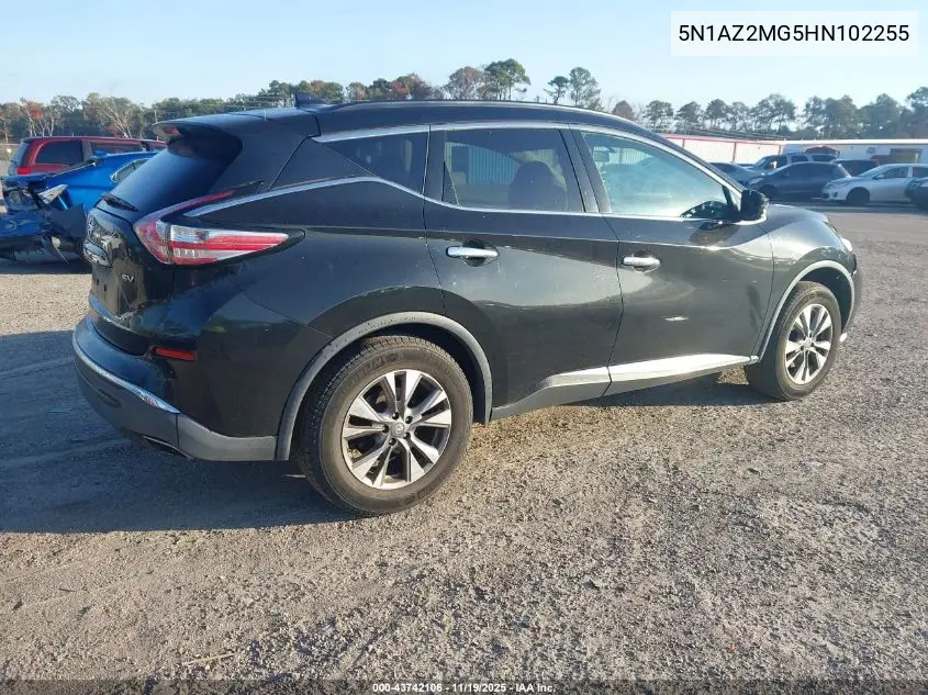 5N1AZ2MG5HN102255 2017 Nissan Murano Platinum/S/Sl/Sv