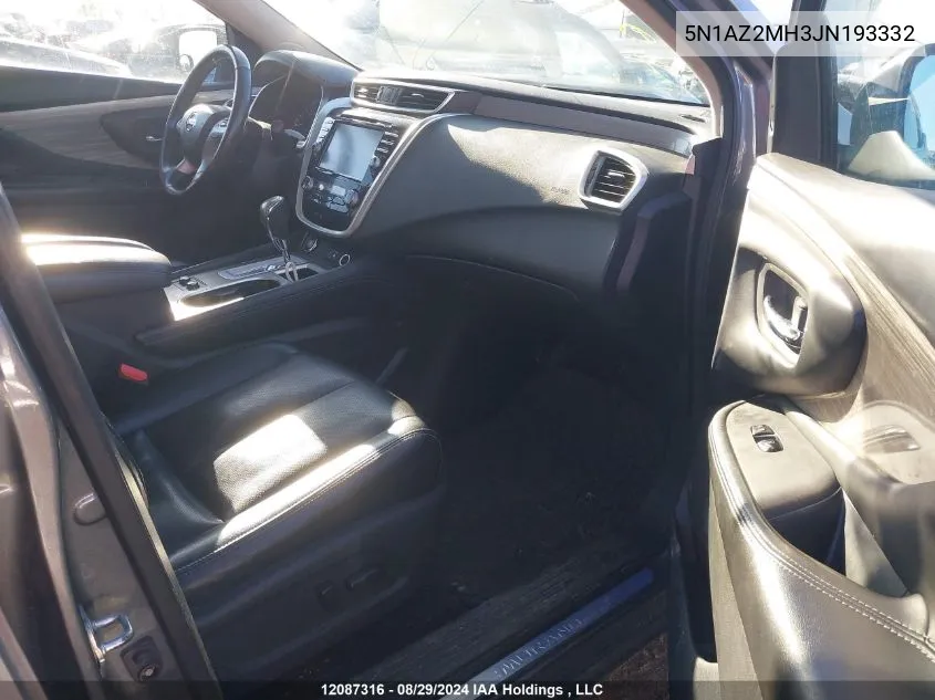 5N1AZ2MH3JN193332 2018 Nissan Murano