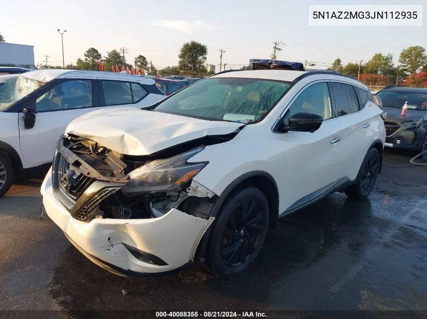 5N1AZ2MG3JN112935 2018 Nissan Murano Sl