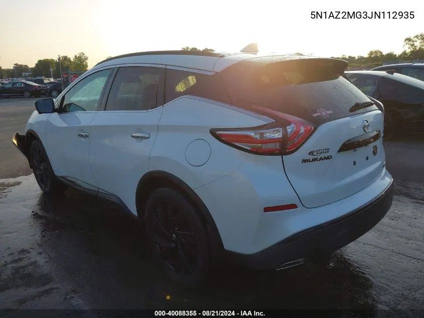 5N1AZ2MG3JN112935 2018 Nissan Murano Sl