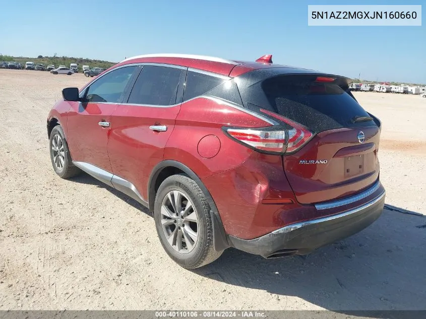 5N1AZ2MGXJN160660 2018 Nissan Murano Sl