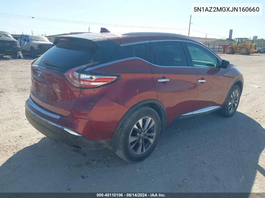 5N1AZ2MGXJN160660 2018 Nissan Murano Sl