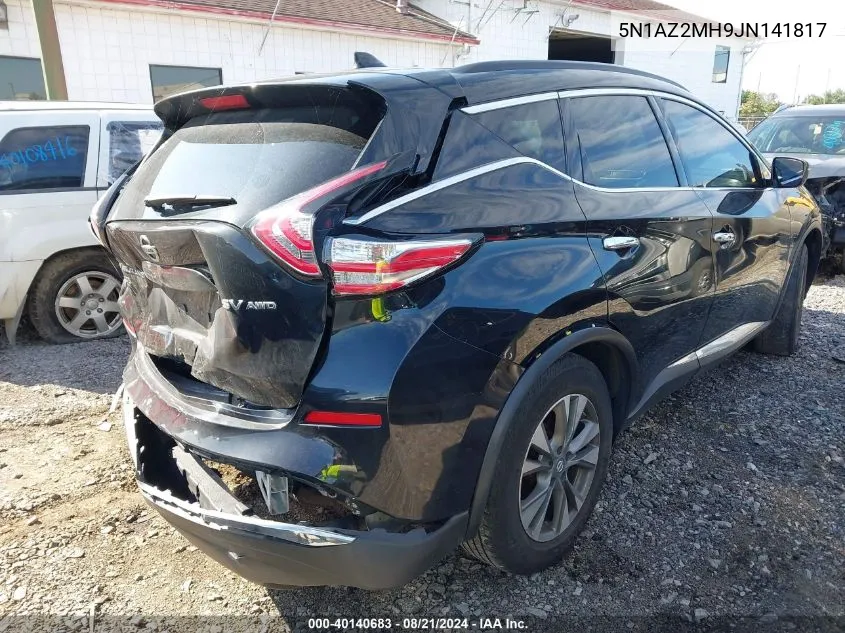 5N1AZ2MH9JN141817 2018 Nissan Murano S/Sl/Sv/Platinum