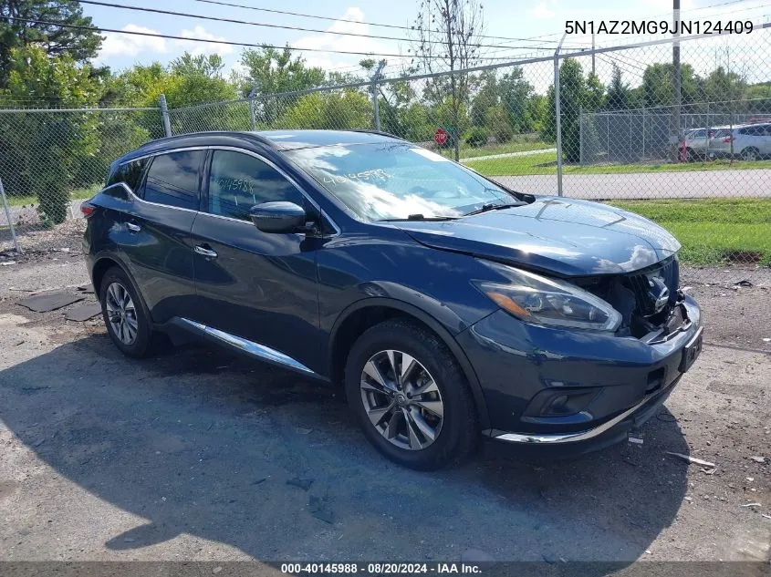 2018 Nissan Murano Sv VIN: 5N1AZ2MG9JN124409 Lot: 40145988