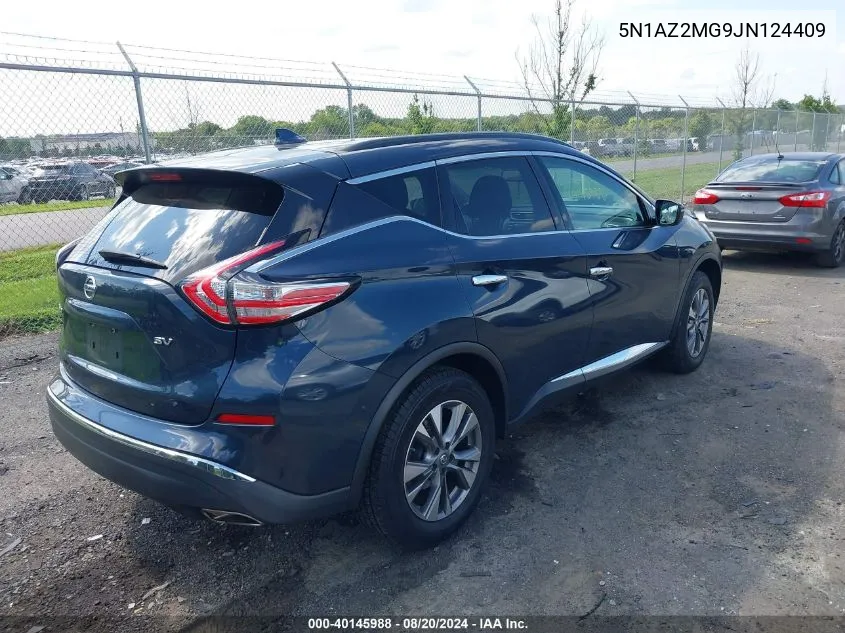 5N1AZ2MG9JN124409 2018 Nissan Murano Sv