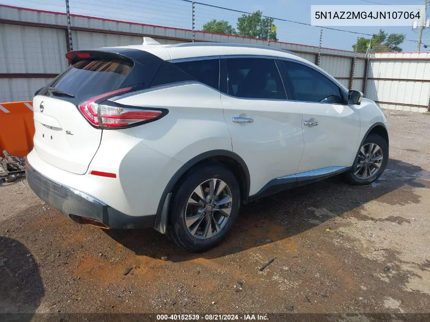 5N1AZ2MG4JN107064 2018 Nissan Murano S/Sl/Sv/Platinum