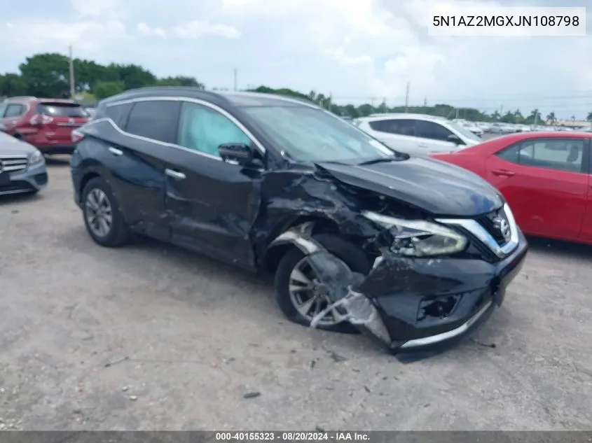 5N1AZ2MGXJN108798 2018 Nissan Murano Sv