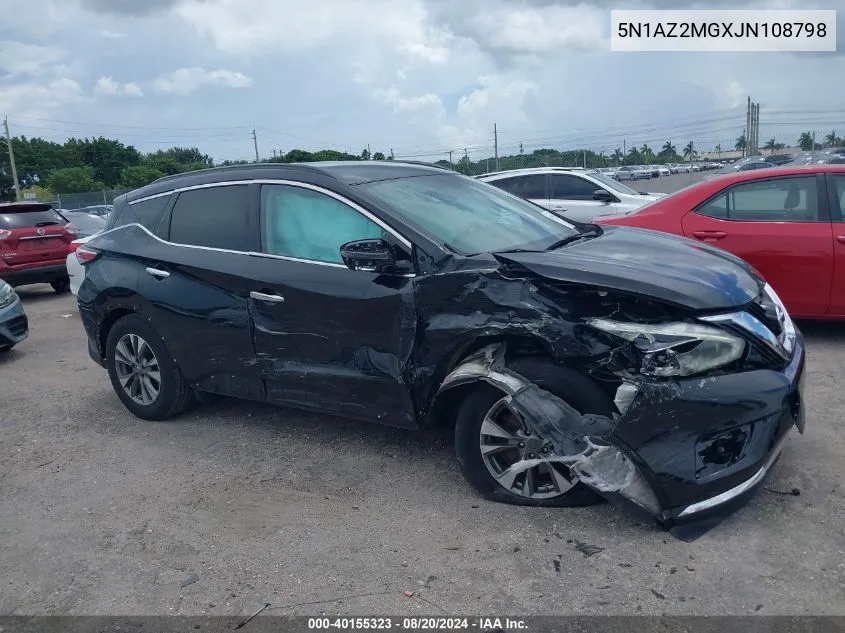 5N1AZ2MGXJN108798 2018 Nissan Murano Sv