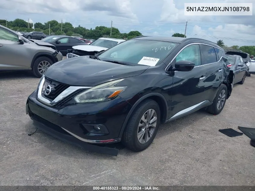 5N1AZ2MGXJN108798 2018 Nissan Murano Sv