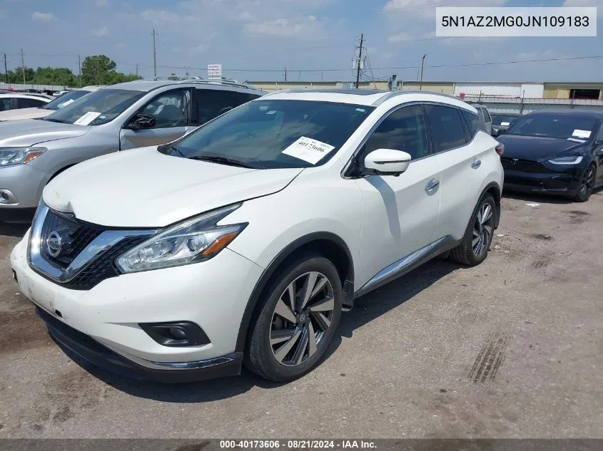 5N1AZ2MG0JN109183 2018 Nissan Murano Platinum