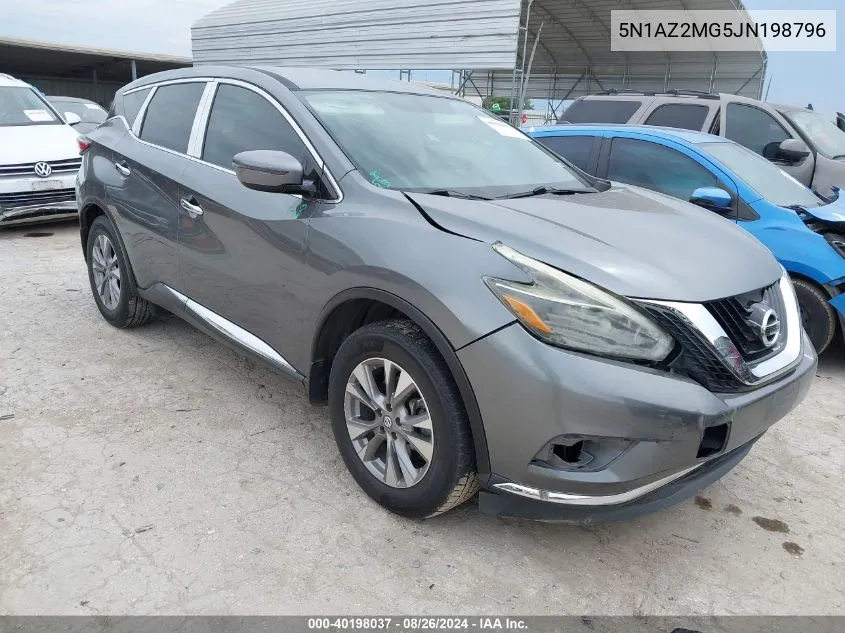 2018 Nissan Murano S VIN: 5N1AZ2MG5JN198796 Lot: 40198037