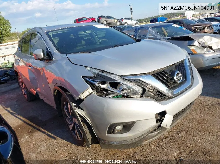 5N1AZ2MG6JN104991 2018 Nissan Murano S/Sl/Sv/Platinum