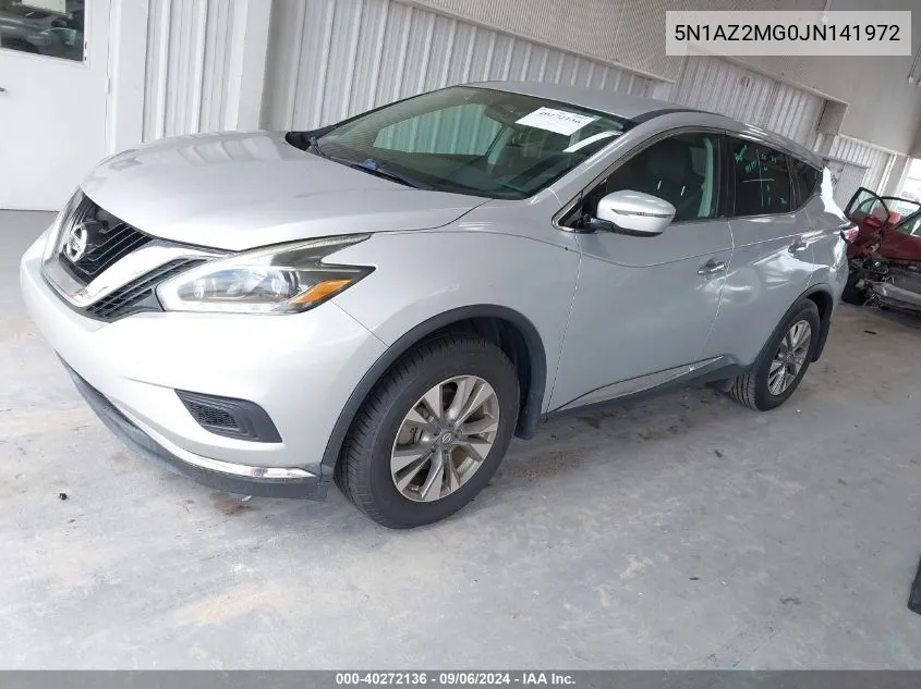 2018 Nissan Murano S VIN: 5N1AZ2MG0JN141972 Lot: 40272136