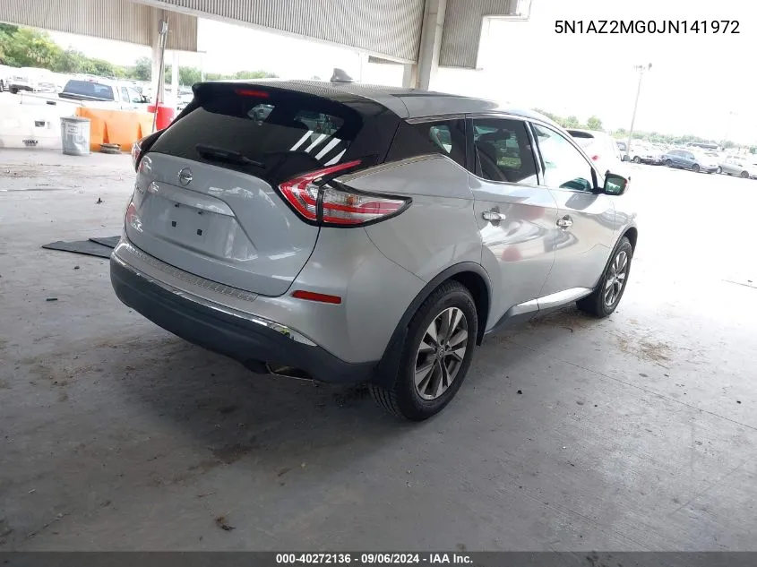 2018 Nissan Murano S VIN: 5N1AZ2MG0JN141972 Lot: 40272136