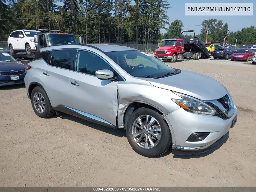 2018 Nissan Murano Sv VIN: 5N1AZ2MH8JN147110 Lot: 40282659