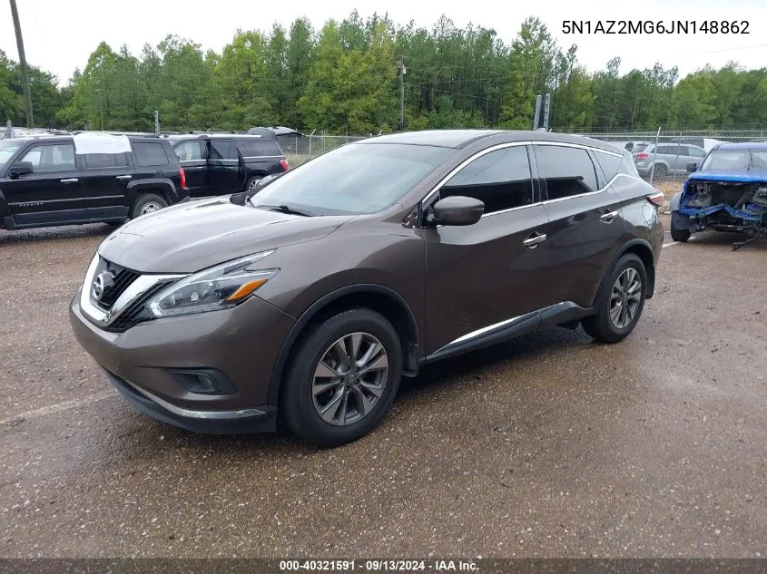 2018 Nissan Murano S VIN: 5N1AZ2MG6JN148862 Lot: 40321591