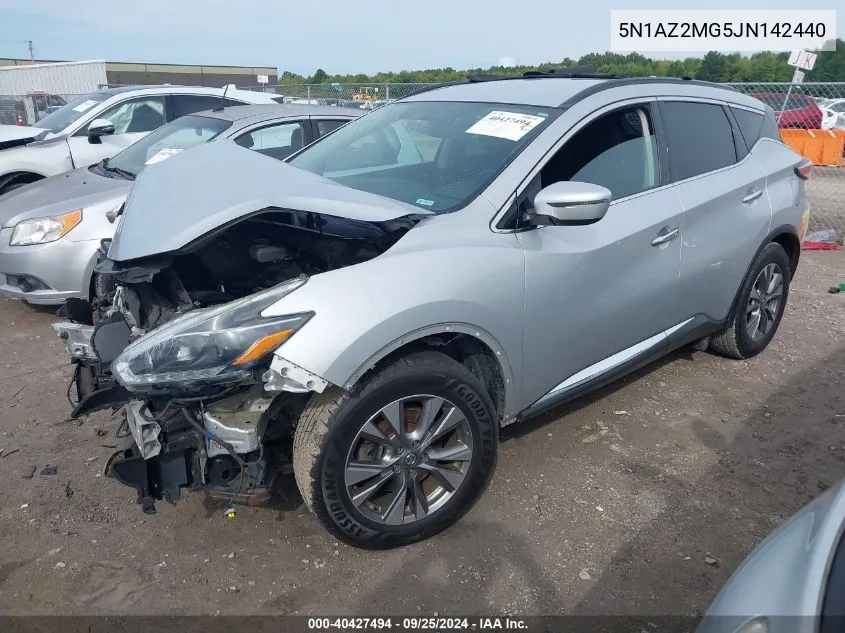 5N1AZ2MG5JN142440 2018 Nissan Murano Sv