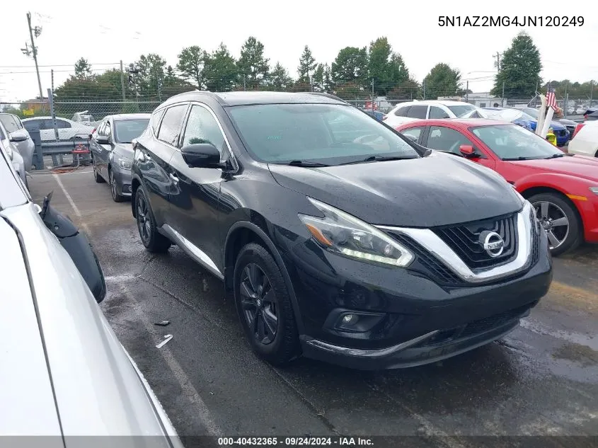 5N1AZ2MG4JN120249 2018 Nissan Murano Sv