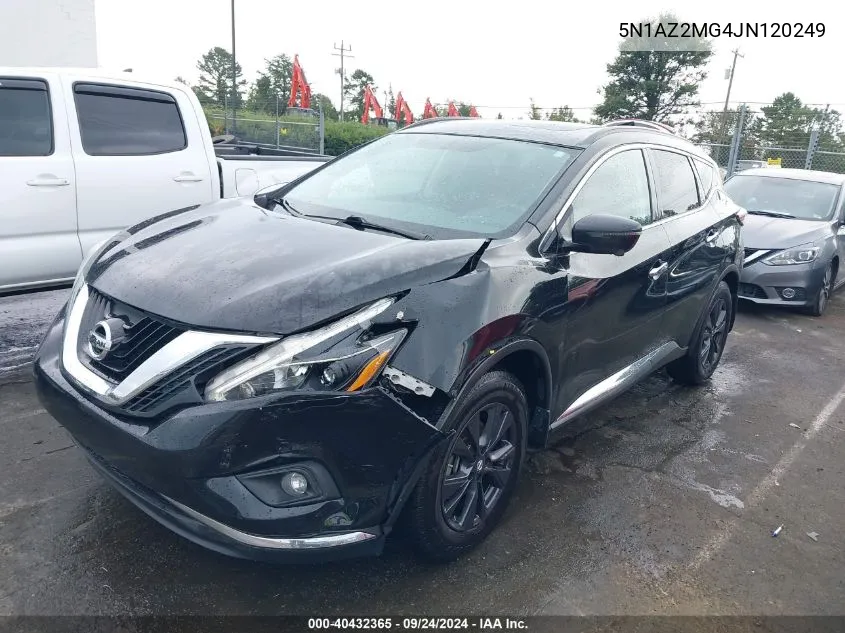 5N1AZ2MG4JN120249 2018 Nissan Murano Sv