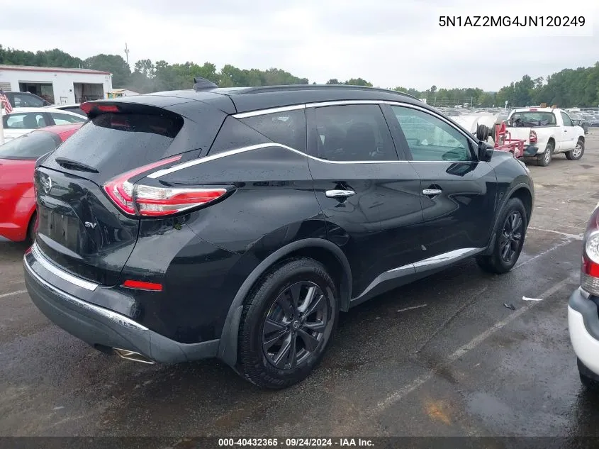 5N1AZ2MG4JN120249 2018 Nissan Murano Sv