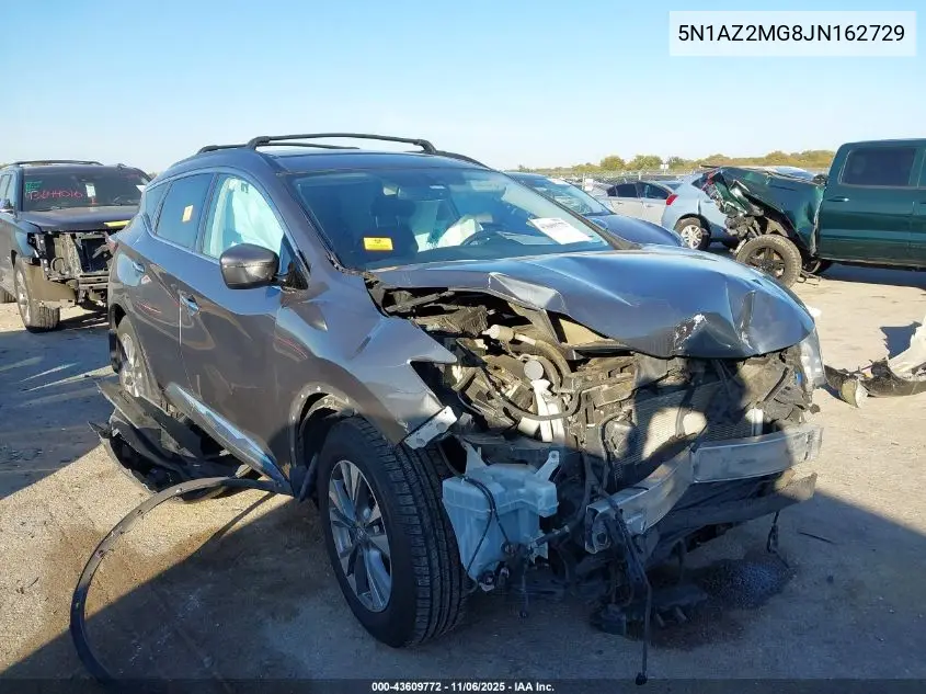 5N1AZ2MG8JN162729 2018 Nissan Murano Sv
