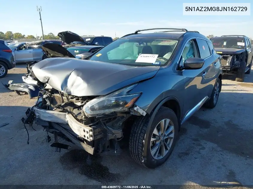 5N1AZ2MG8JN162729 2018 Nissan Murano Sv