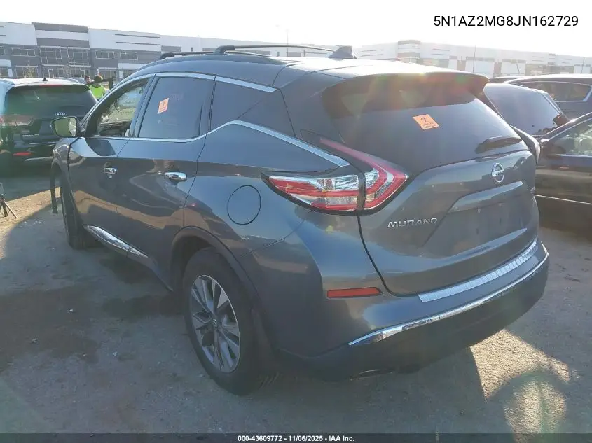 5N1AZ2MG8JN162729 2018 Nissan Murano Sv