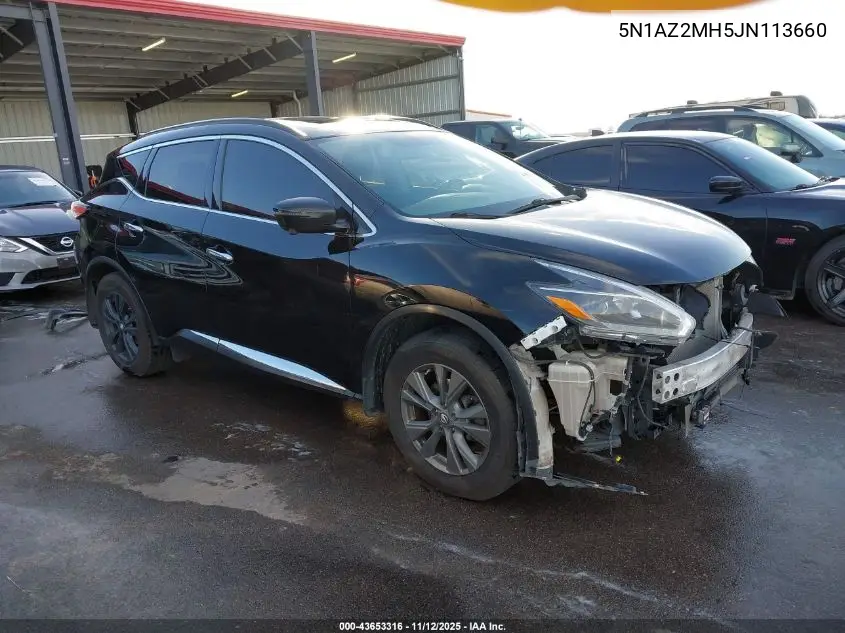 5N1AZ2MH5JN113660 2018 Nissan Murano Sv
