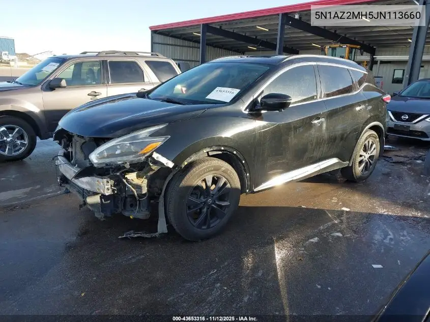 5N1AZ2MH5JN113660 2018 Nissan Murano Sv