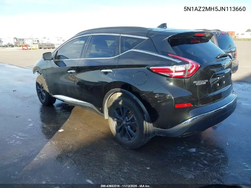 5N1AZ2MH5JN113660 2018 Nissan Murano Sv
