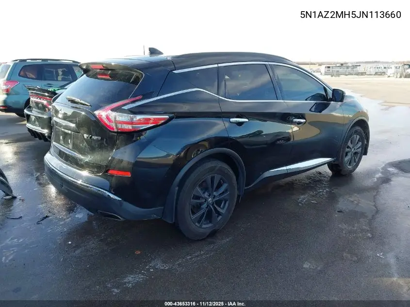 5N1AZ2MH5JN113660 2018 Nissan Murano Sv