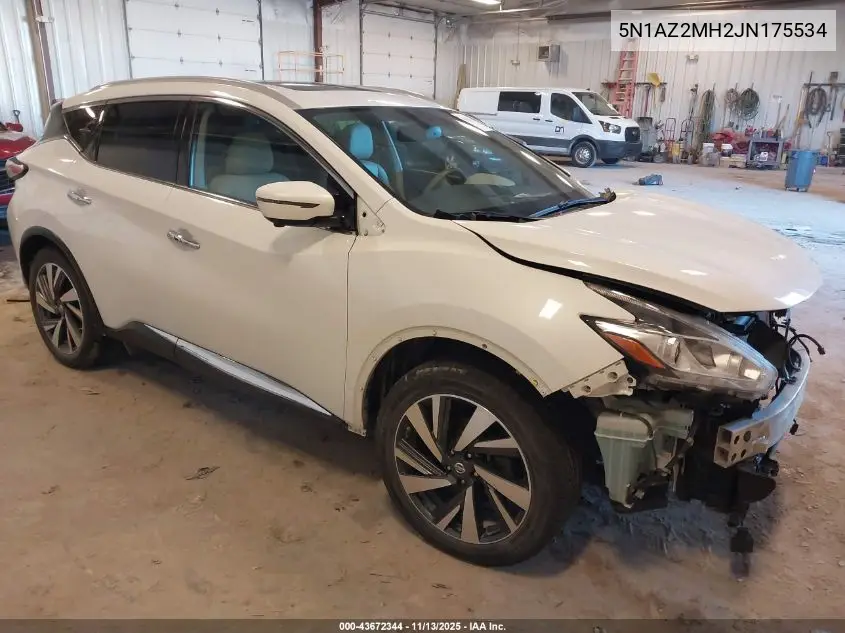 5N1AZ2MH2JN175534 2018 Nissan Murano Platinum